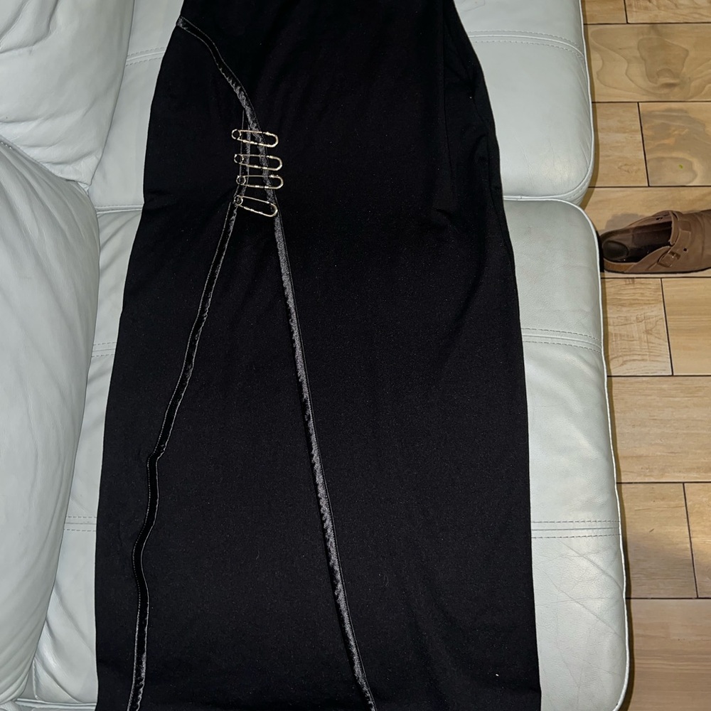 Love Culture Black Pencil Skirt with Silver Accents